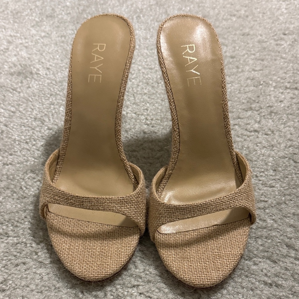 RAYE Beige Textured Heels